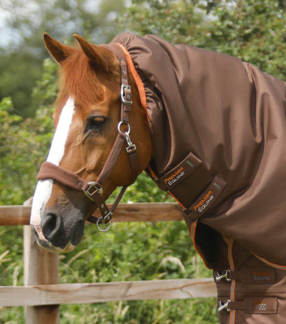 Premier Equine Titan 300g Turnout Rug with Snug-Fit Neck Cover Brown - N P Equestrian & Pet Supplies Ltd 