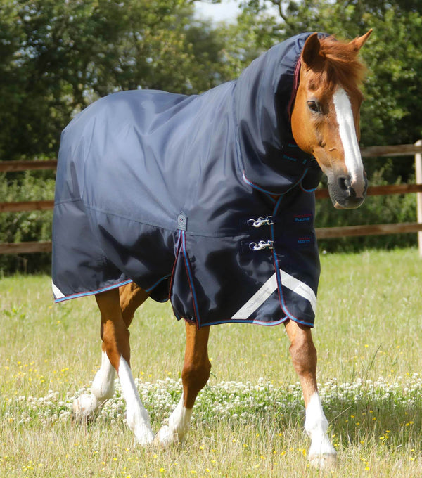 Premier Equine Titan Storm 200g Combo Turnout Rug with Snug-Fit Neck Navy - N P Equestrian & Pet Supplies Ltd 