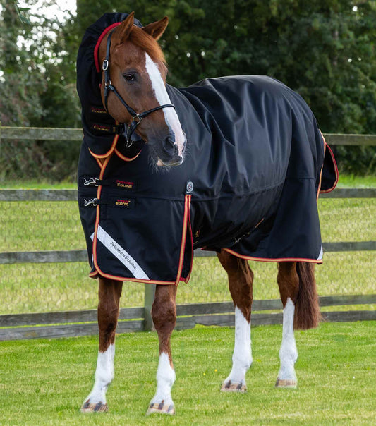 Premier Equine Titan Storm 450g Combo Turnout Rug with Snug-Fit Neck Black