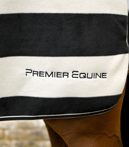 Premier Equine Vellus Horse Fleece Exercise Rug Black/White
