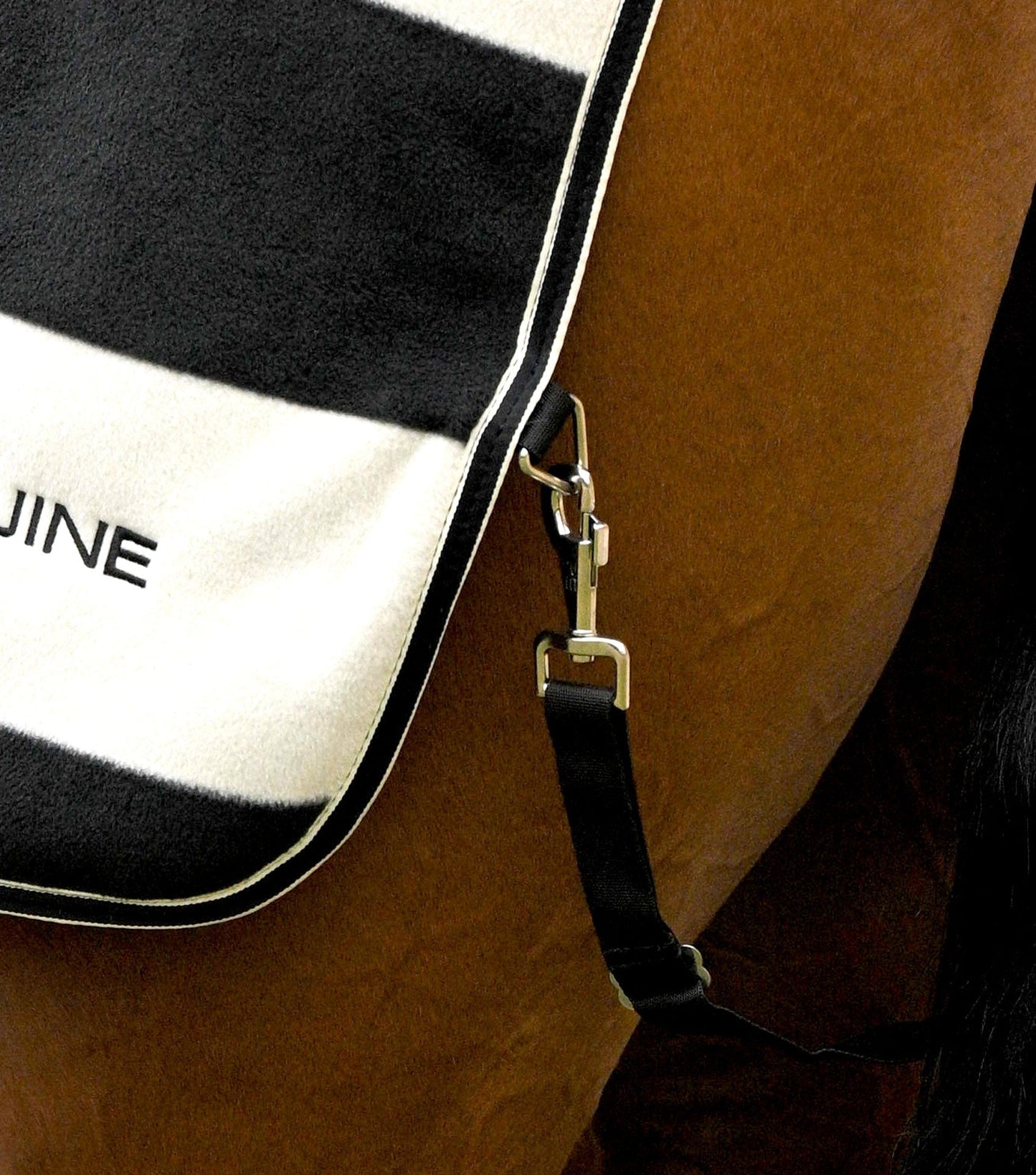 Premier Equine Vellus Horse Fleece Exercise Rug Black/White