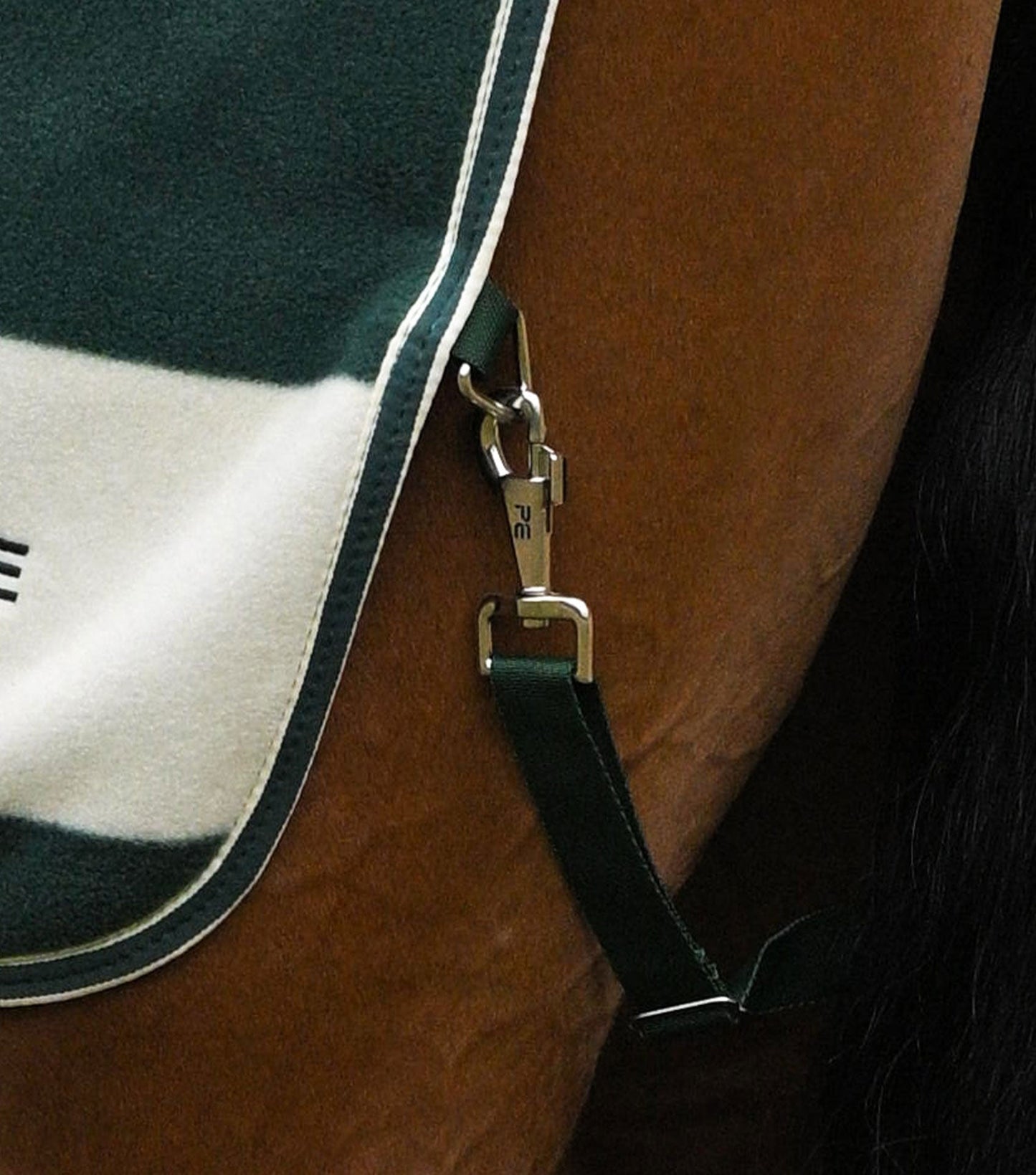Premier Equine Vellus Horse Fleece Exercise Rug Green/White
