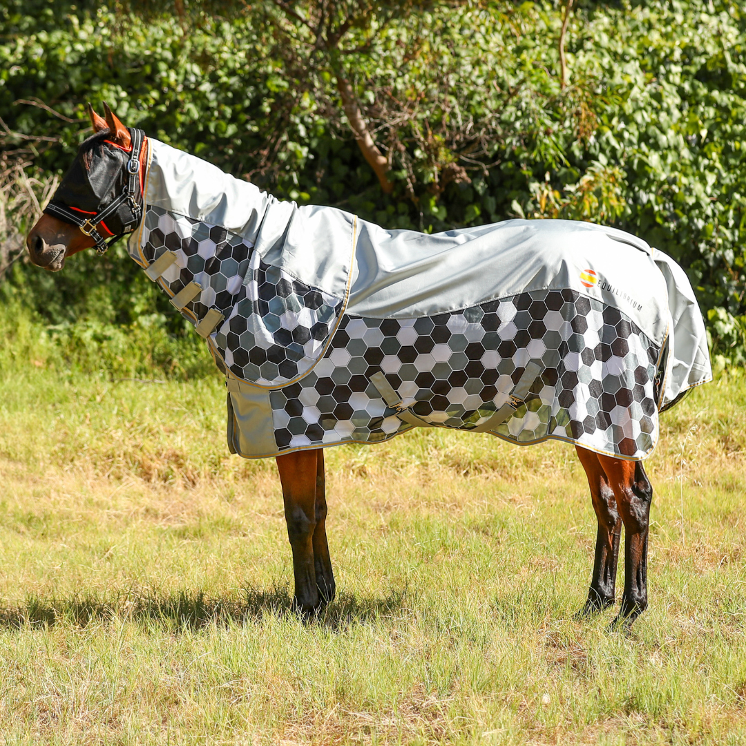 Equilibrium Field Relief Waterproof Fly Rug - Grey/White