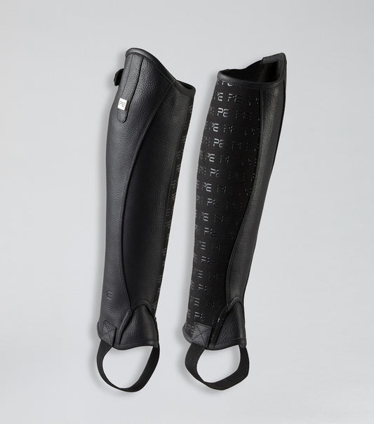 Premier Equine Actio Leather Half Chaps Black