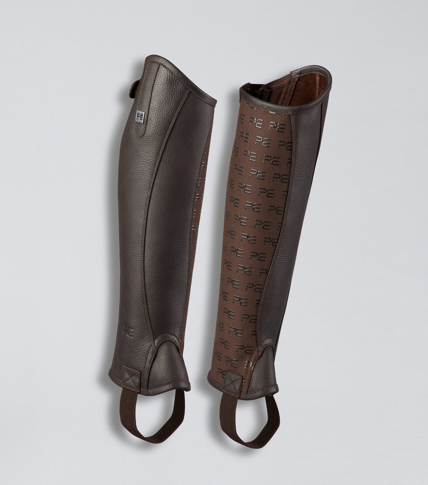 Premier Equine Actio Leather Half Chaps Brown