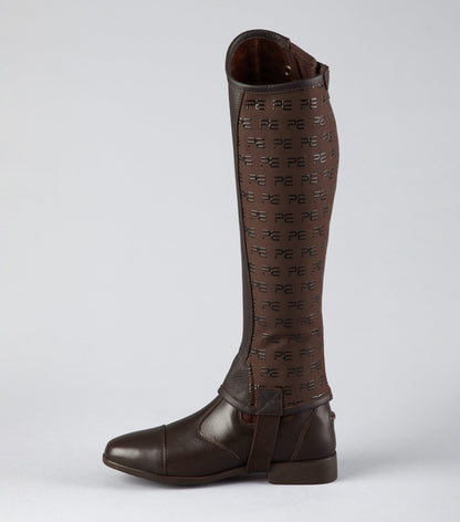 Premier Equine Actio Leather Half Chaps Brown