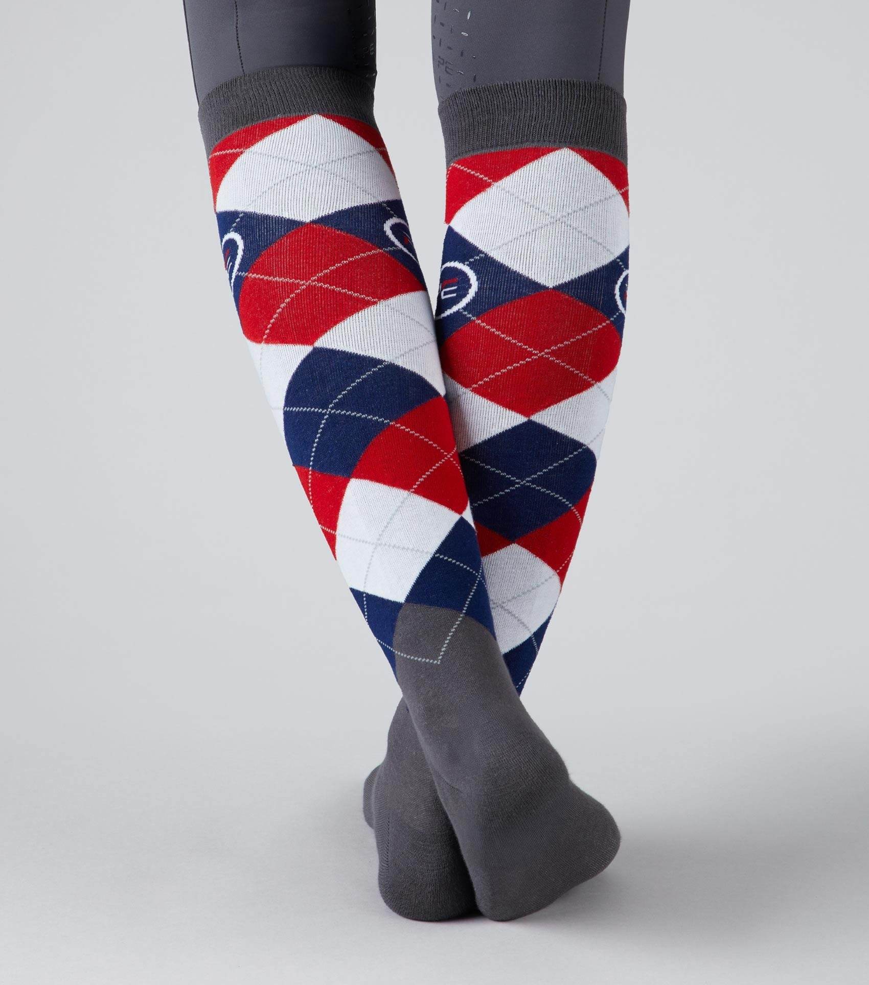 Premier Equine Adults 4 Season Socks (2 Pairs) Classic Check - N P Equestrian & Pet Supplies Ltd 