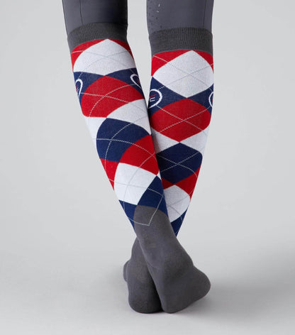 Premier Equine Adults 4 Season Socks (2 Pairs) Classic Check - N P Equestrian & Pet Supplies Ltd 