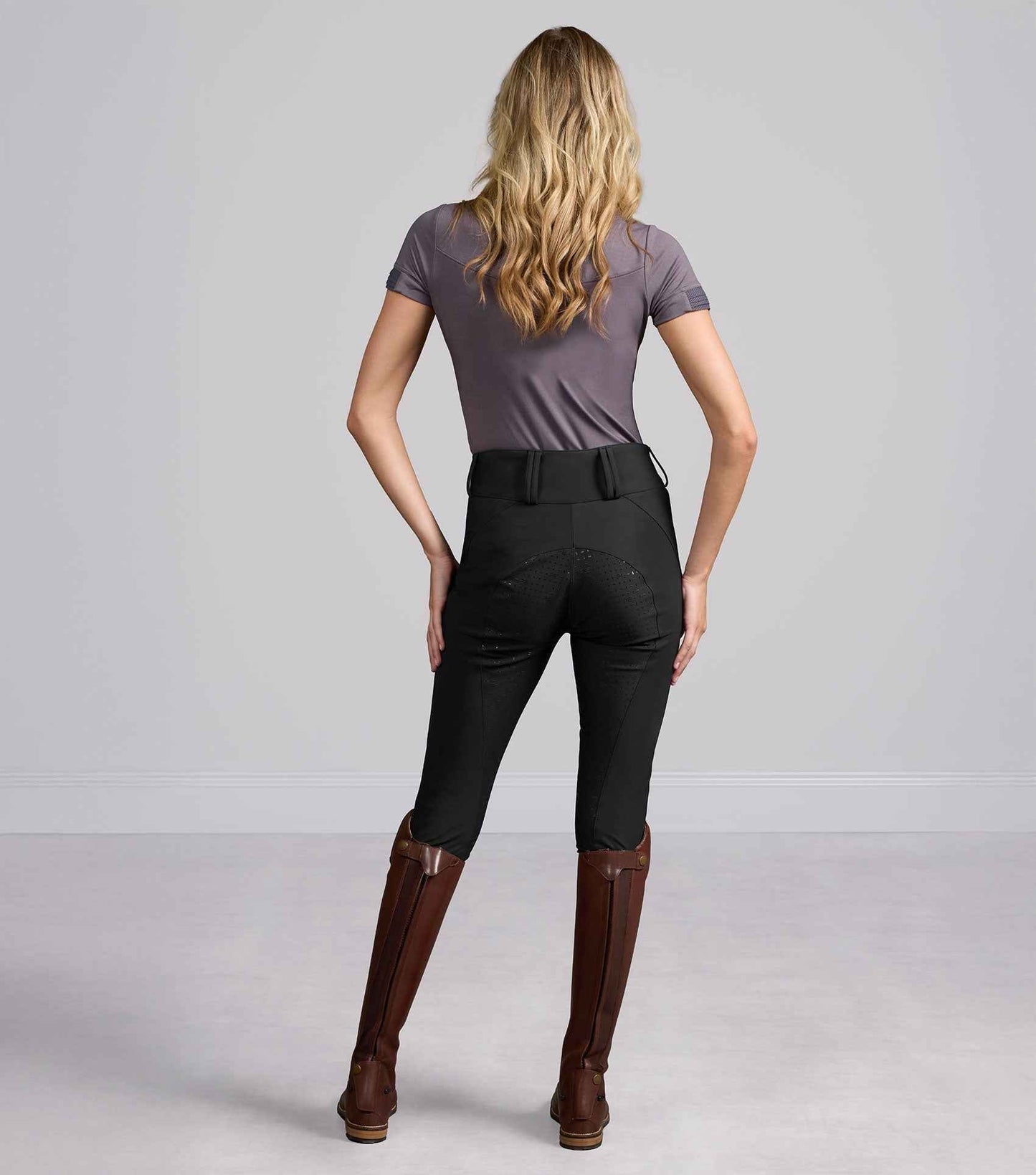 Premier Equine Amnis Women's Waterproof Gel Full Seat Riding Breeches - Black