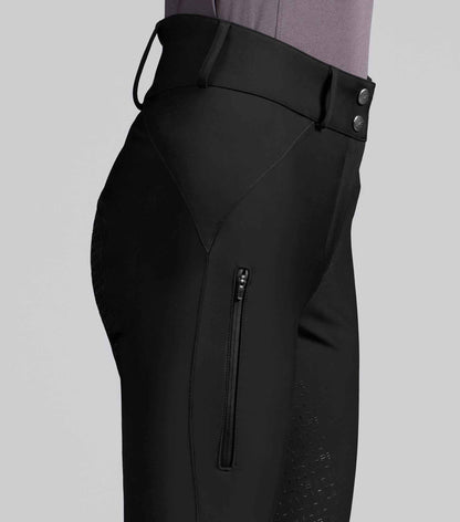 Premier Equine Amnis Women's Waterproof Gel Full Seat Riding Breeches - Black