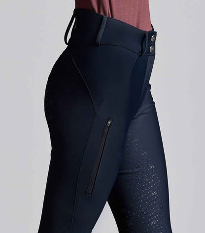 Premier Equine Amnis Womens Waterproof Gel Full Seat Riding Breeches - Navy