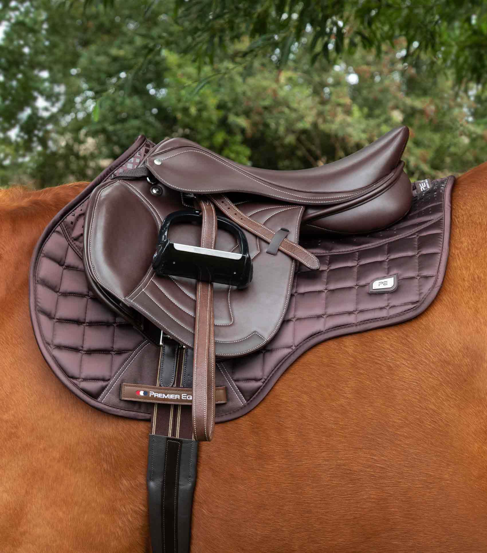 Premier Equine Armada Close Contact GP/Jump Square Brown - N P Equestrian & Pet Supplies Ltd 