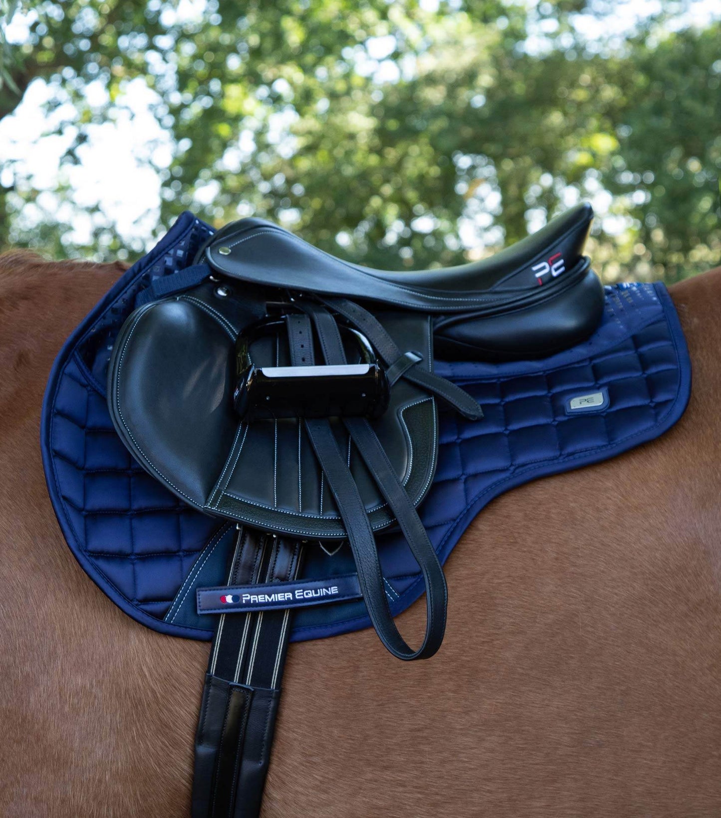 Premier Equine Armada Close Contact GP/Jump Square Navy - N P Equestrian & Pet Supplies Ltd 