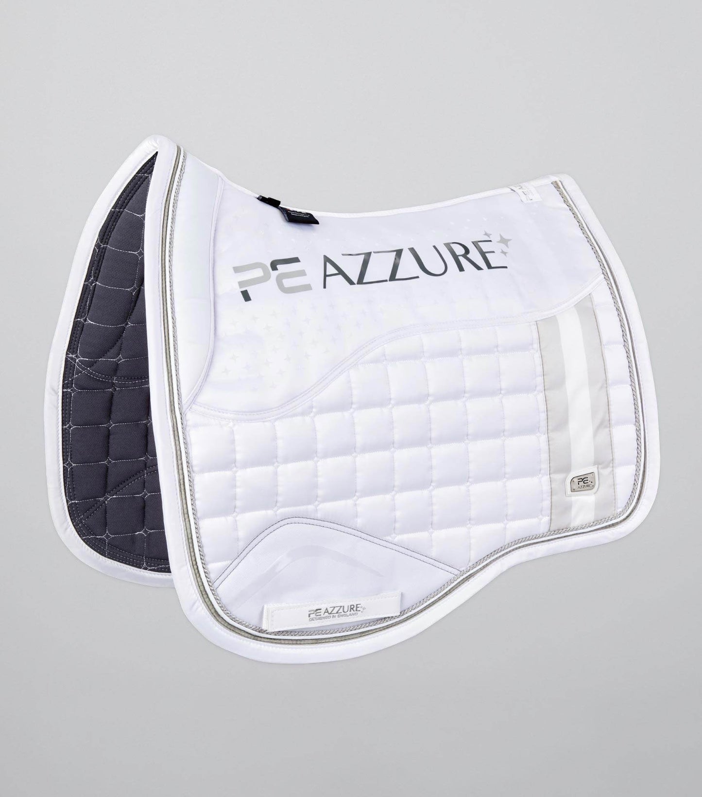 Premier Equine Azzure Anti-Slip Satin Dressage Square White