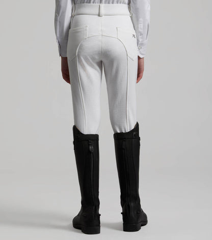 Premier Equine Brava Girls Full Seat Gel Competiton Riding Breeches White - N P Equestrian & Pet Supplies Ltd 