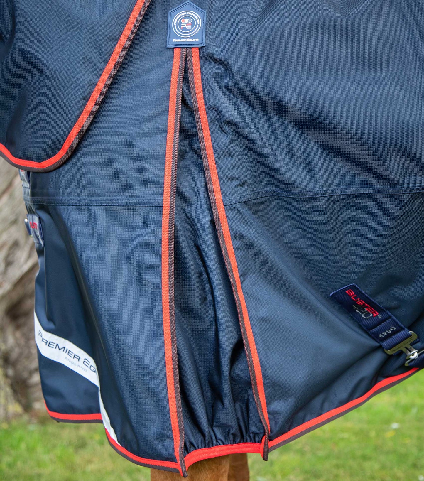Premier Equine Buster 420g Turnout Rug with Classic Neck Cover Navy