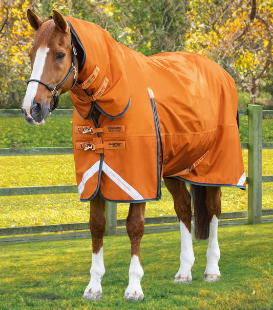 Premier Equine Buster Storm 400g Combo Turnout Rug with Classic Neck Burnt Orange - N P Equestrian & Pet Supplies Ltd