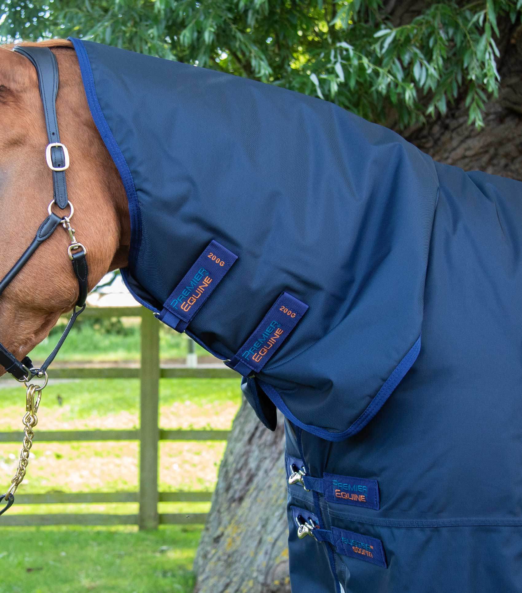 Premier Equine Buster Storm 420g Combo Turnout Rug with Classic Neck Navy - N P Equestrian & Pet Supplies Ltd 