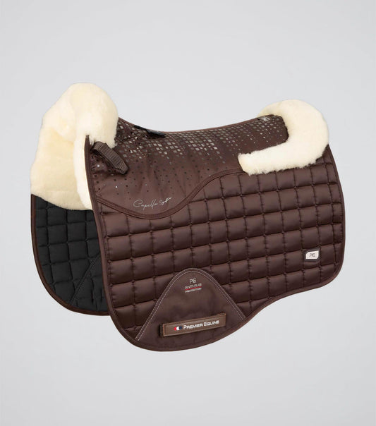 Premier Equine Capella Close Contact Merino Wool Dressage Square Brown/Natural Wool