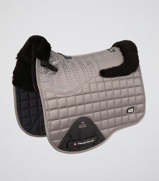 Premier Equine Capella Close Contact Merino Wool Dressage Square Grey/Black Wool