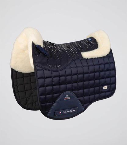 Premier Equine Capella Close Contact Merino Wool Dressage Square Navy/Natural Wool