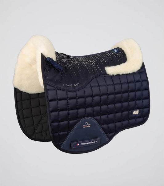 Premier Equine Capella Close Contact Merino Wool Dressage Square Navy/Natural Wool