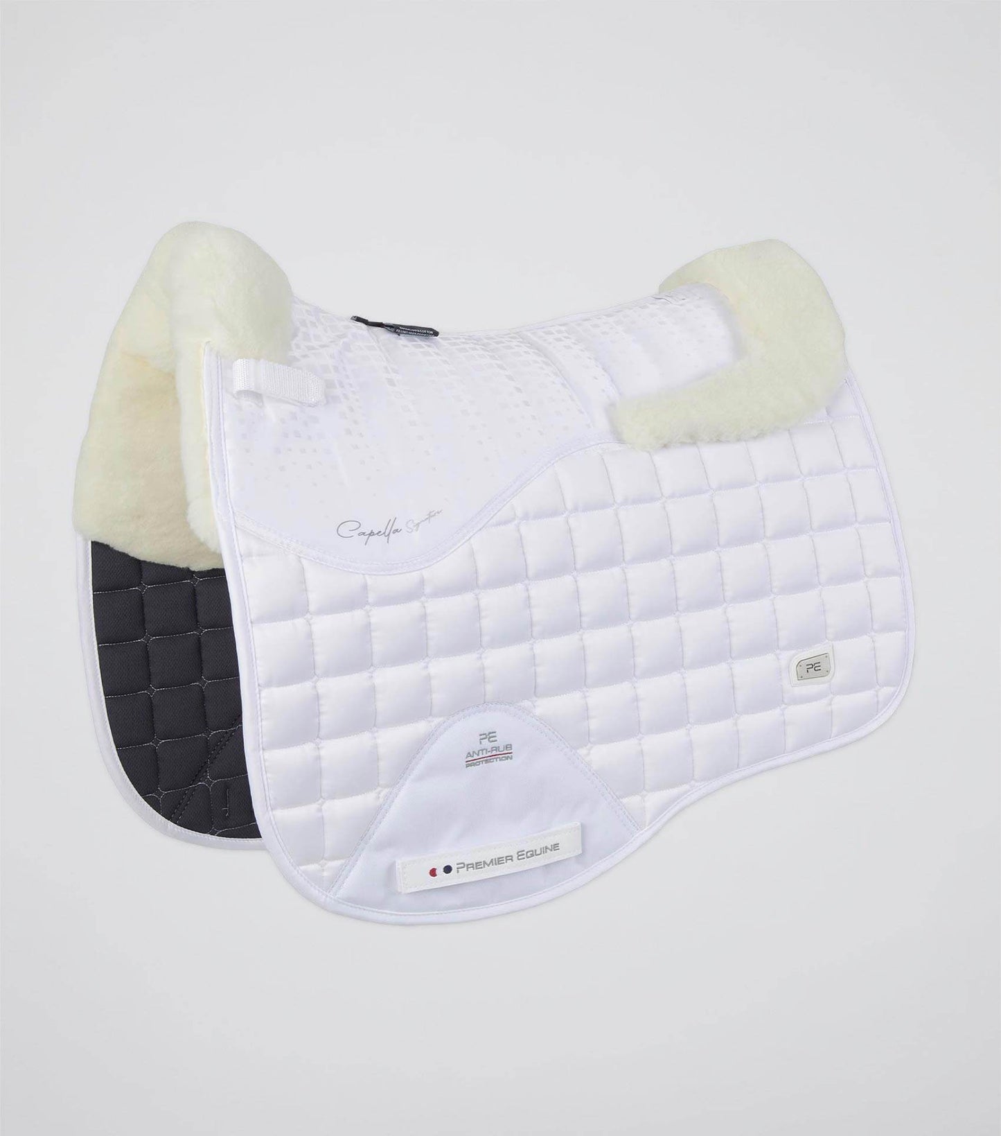 Premier Equine Capella Close Contact Merino Wool Dressage Square White/Natural Wool