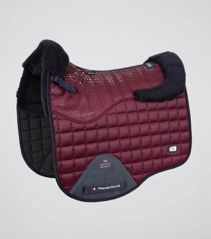 Premier Equine Capella Close Contact Merino Wool Dressage Square Wine/Navy Wool