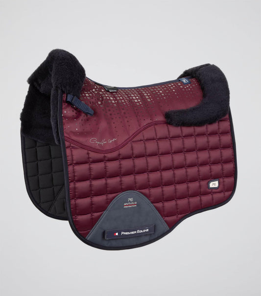 Premier Equine Capella Close Contact Merino Wool Dressage Square Wine/Navy Wool