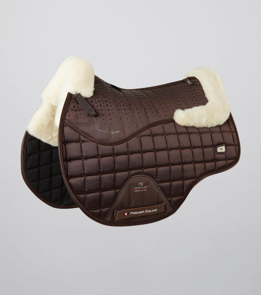 Premier Equine Capella Close Contact Merino Wool GP/Jump Square Brown/Natural Wool