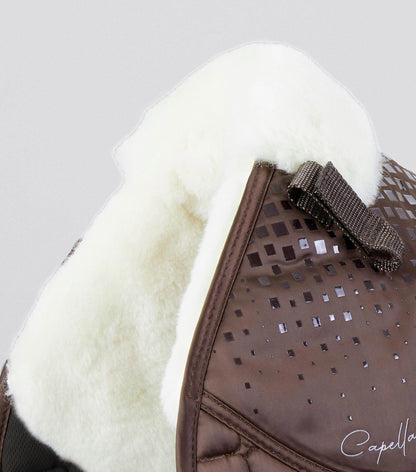Premier Equine Capella Close Contact Merino Wool GP/Jump Square Brown/Natural Wool