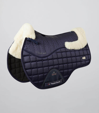 Premier Equine Capella Close Contact Merino Wool GP/Jump Square Navy/Natural Wool