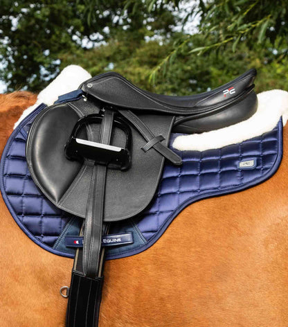 Premier Equine Capella Close Contact Merino Wool GP/Jump Square Navy/Natural Wool