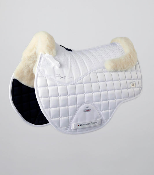 Premier Equine Capella Close Contact Merino Wool GP/Jump Square White/Natural Wool