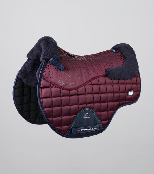 Premier Equine Capella Close Contact Merino Wool GP/Jump Square Wine/Navy Wool