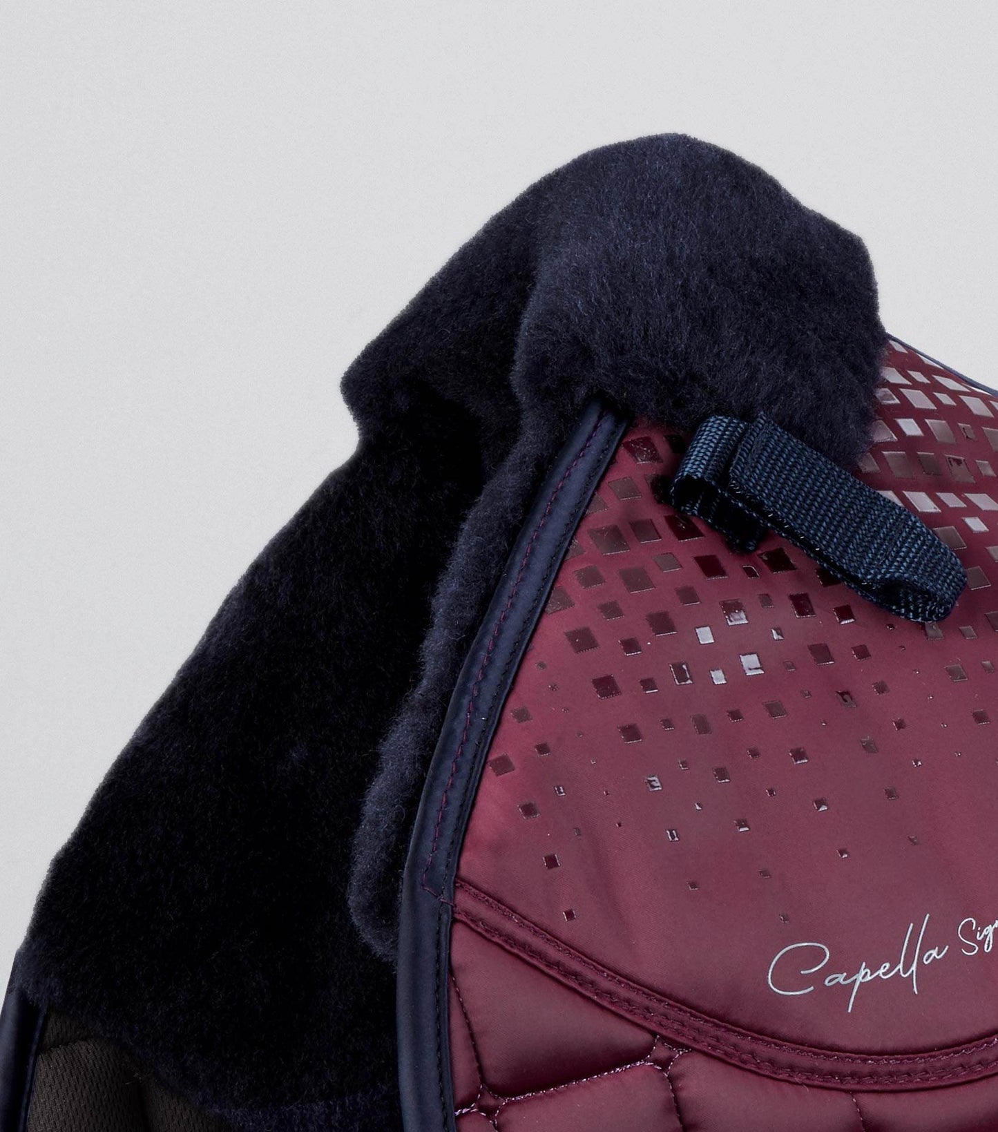 Premier Equine Capella Close Contact Merino Wool GP/Jump Square Wine/Navy Wool
