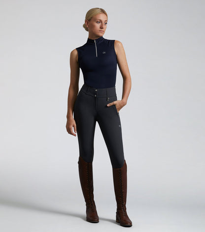 Premier Equine Carapello Ladies Full Seat Gel Riding Breeches - Anthracite - N P Equestrian & Pet Supplies Ltd