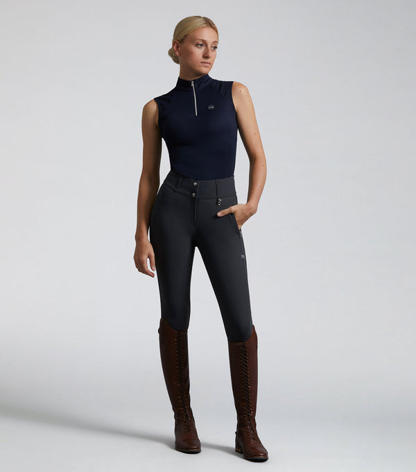 Premier Equine Carapello Ladies Full Seat Gel Riding Breeches - Anthracite - N P Equestrian & Pet Supplies Ltd