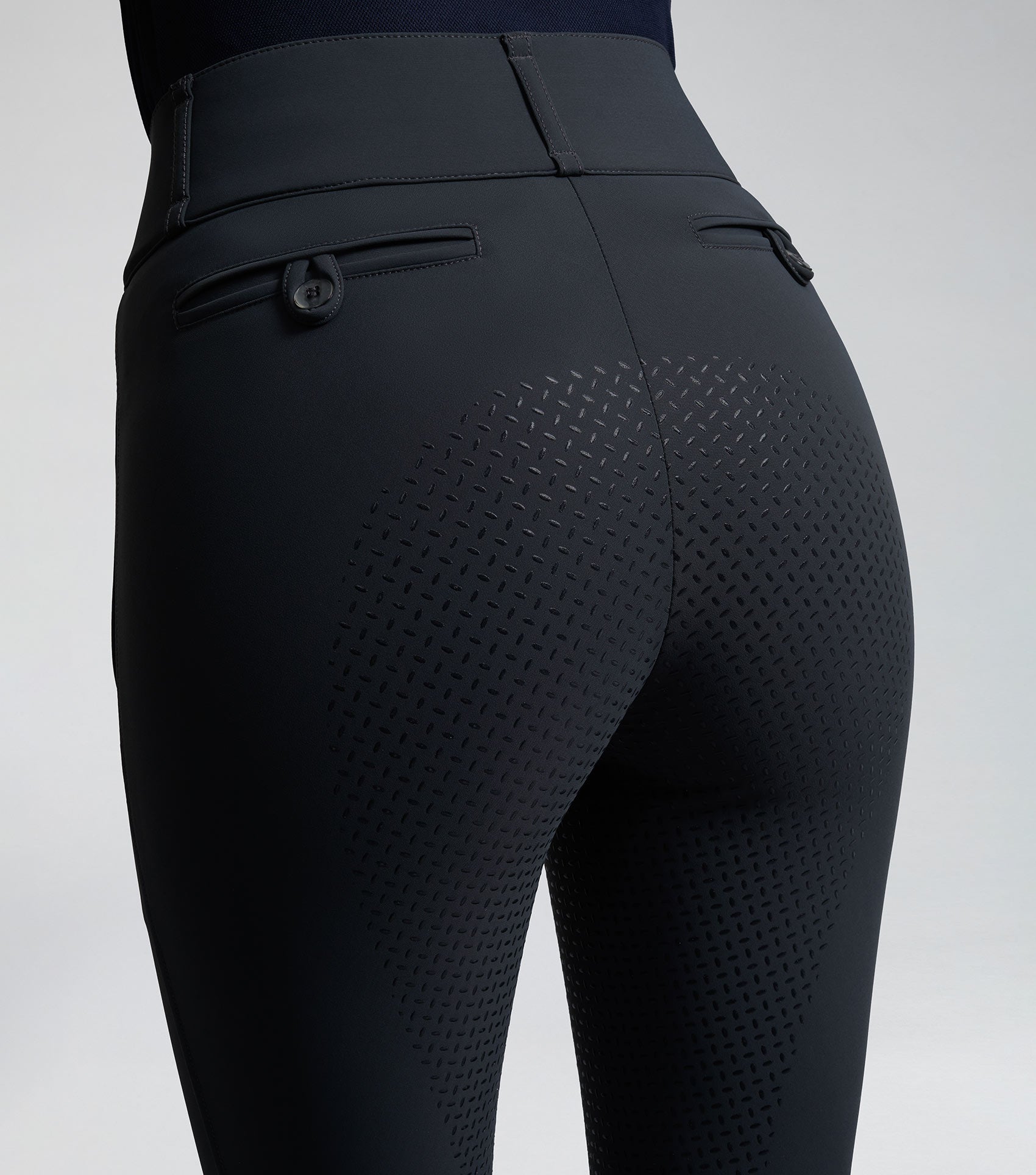 Premier Equine Carapello Ladies Full Seat Gel Riding Breeches - Anthracite - N P Equestrian & Pet Supplies Ltd