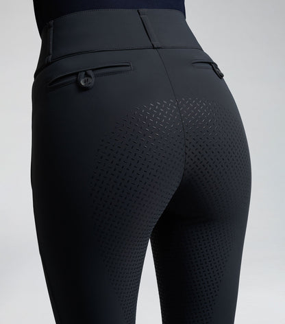 Premier Equine Carapello Ladies Full Seat Gel Riding Breeches - Anthracite - N P Equestrian & Pet Supplies Ltd