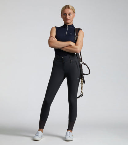 Premier Equine Carapello Ladies Full Seat Gel Riding Breeches - Anthracite - N P Equestrian & Pet Supplies Ltd
