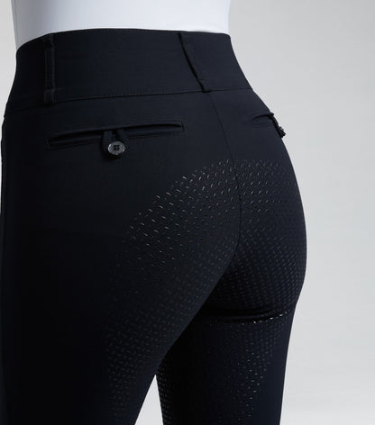 Premier Equine Carapello Ladies Full Seat Gel Riding Breeches - Black