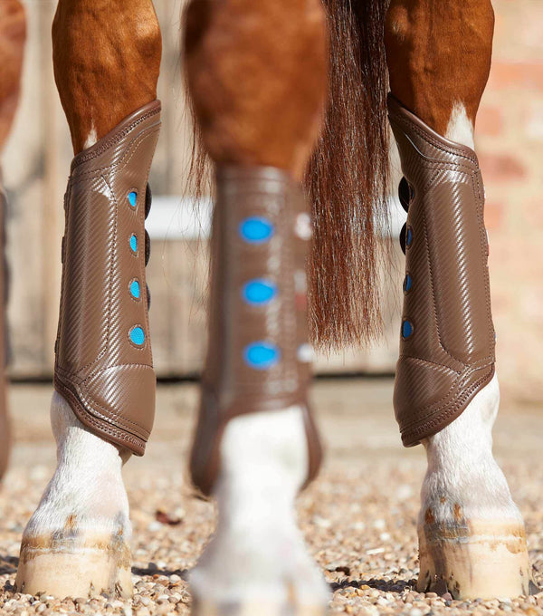 Premier Equine Carbon Tech Air Cooled Eventing Boots Hind - Brown - N P Equestrian & Pet Supplies Ltd 
