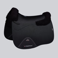 Premier Equine Close Contact Airtechnology Shockproof Wool Saddle Pad - Dressage Square Black/Black Wool