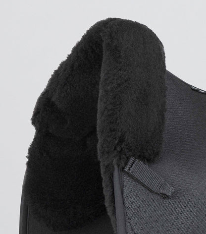 Premier Equine Close Contact Airtechnology Shockproof Wool Saddle Pad - Dressage Square Black/Black Wool