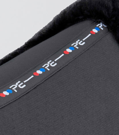 Premier Equine Close Contact Airtechnology Shockproof Wool Saddle Pad - Dressage Square Black/Black Wool