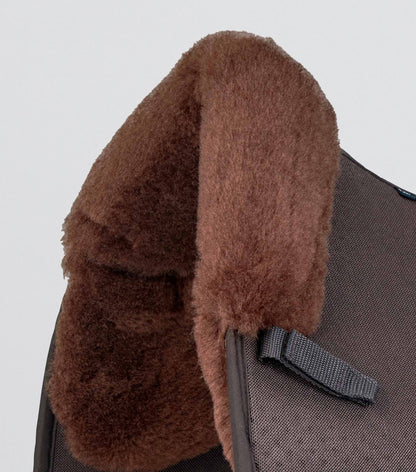 Premier Equine Close Contact Airtechnology Shockproof Wool Saddle Pad - Dressage Square Brown/Brown Wool