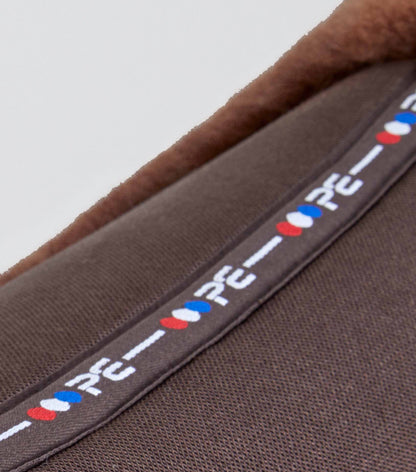 Premier Equine Close Contact Airtechnology Shockproof Wool Saddle Pad - Dressage Square Brown/Brown Wool