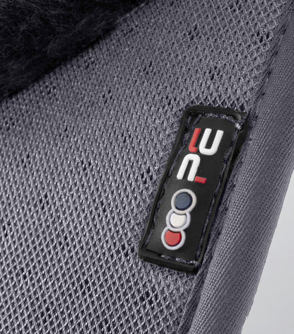 Premier Equine Close Contact Airtechnology Shockproof Wool Saddle Pad - Dressage Square Grey/Black Wool