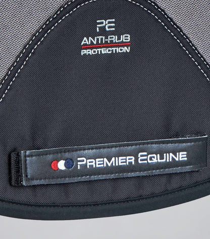 Premier Equine Close Contact Airtechnology Shockproof Wool Saddle Pad - Dressage Square Grey/Black Wool